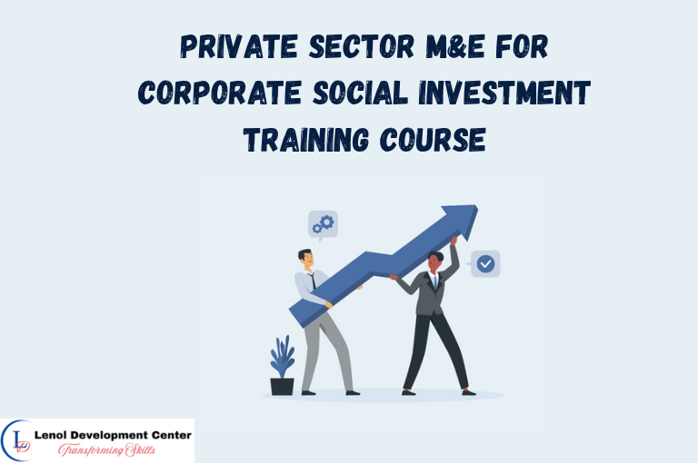 Private Sector M&E for Corporate Social Investment Training Course